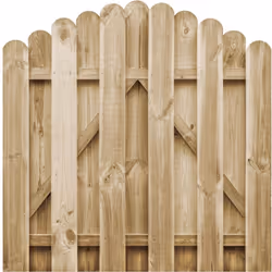 Il nostro robusto cancello da giardino in legno con un design ad arco emana un fascino rustico e sarà un punto di ingresso id ...