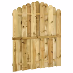 vidaXL Cancello da Giardino in Legno di Pino Impregnato 100x125 cm - Vista aggiuntiva 3