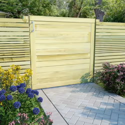 Il cancello da giardino in legno massello emana un fascino rustico e sarà il punto d'ingresso ideale nella recinzione attorno ...