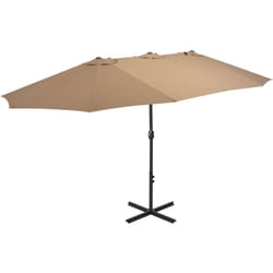 Ombrellone Giardino da Esterno Palo in Alluminio 460x270cm vari colori colore : Grigio Talpa