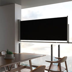 Tenda da Sole Laterale, Frangivista Terrazzo Giardino Retrattile 100 x 300 cm Nera Vidaxl