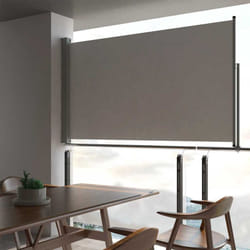 Tenda da Sole Laterale, Frangivista Terrazzo Giardino Retrattile 140 x 300 cm Grigia Vidaxl