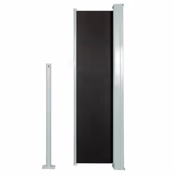 vidaXL Tenda da Sole Laterale Retrattile 120 x 300 cm Nera - Vista aggiuntiva 3
