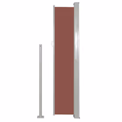 vidaXL Tenda da Sole Laterale Retrattile 120 x 300 cm Marrone - Vista aggiuntiva 3