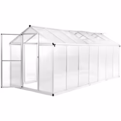 Questa spaziosa serra ha una superficie totale di 8 m². Può accogliere un numero considerevole di piante, ortaggi o frutta. Q ...