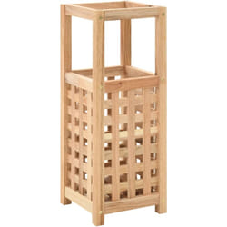 Vidaxl - Portaombrelli in Legno Massello di Noce 18x18x50 cm 67231