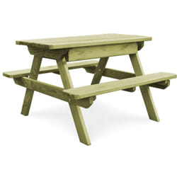 Tavolo da Giardino, Tavolo da Balcone da Picnic per Bambini con Panche 90x90x58 cm in Pino Vidaxl 4131