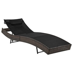 VidaXL 44716 sedia da esterno Salone Seduta imbottita Tessuto, Rattan sintetico, Acciaio Nero, Marrone