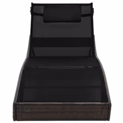 VidaXL 44716 sedia da esterno Salone Seduta imbottita Tessuto, Rattan sintetico, Acciaio Nero, Marrone - Vista aggiuntiva 3