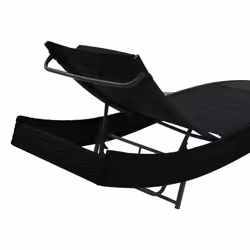 VidaXL 44717 sedia da esterno Salone Seduta imbottita Tessuto, Rattan sintetico, Acciaio Nero - Vista aggiuntiva 4