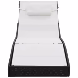 VidaXL 44718 sedia da esterno Salone Seduta imbottita Acciaio, Tessile Nero, Bianco