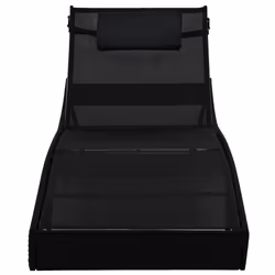 VidaXL 44893 sedia da esterno Salone Tessuto, Rattan sintetico, Acciaio Nero - Vista aggiuntiva 6