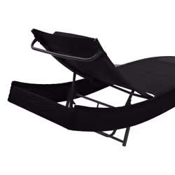 VidaXL 44893 sedia da esterno Salone Tessuto, Rattan sintetico, Acciaio Nero - Vista aggiuntiva 7