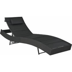 VidaXL 44896 sedia da esterno Salone Seduta imbottita Cotone, Tessuto, Rattan sintetico, Acciaio Nero