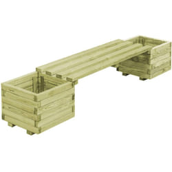 Vidaxl - Fioriera da Giardino, Flowerpot con Panca in Legno di Pino Impregnato