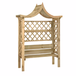 Pergola con Panca e Tetto in Legno di Pino Impregnatocod mxl 106975 - Vista aggiuntiva 2