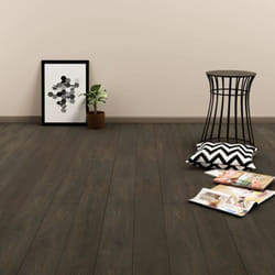 Listoni Pavimenti Autoadesivi 4,46 m² 3 mm in pvc Marrone Scuro Vidaxl 87695