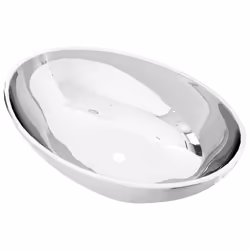 vidaXL Lavandino 40x33x13,5 cm in Ceramica Argento - Vista aggiuntiva 2