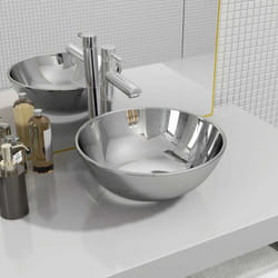 Vidaxl - Lavandino lavabo da bagno a forma circolare in Ceramica 28x10 cm colore : Argento
