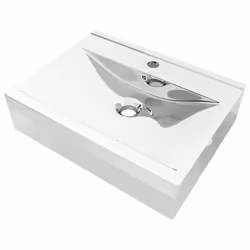 vidaXL Lavandino con Troppopieno 60x46x16 cm in Ceramica Argento - Vista aggiuntiva 2
