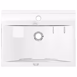 vidaXL Lavandino con Troppopieno 60x46x16 cm in Ceramica Argento - Vista aggiuntiva 3