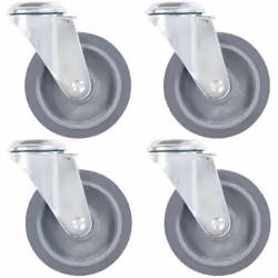 Questo set, composto da 4 rotelle girevoli con foro per bulloni, costituisce l'accessorio perfetto per attrezzature e mobili  ...