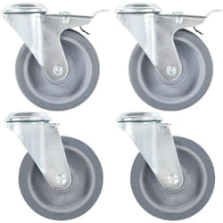 Vidaxl - Ruote Girevoli con Foro per Bulloni 4 pz 100 mm 121187