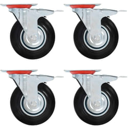 Vidaxl - Ruote Girevoli con Doppio Freno 4 pz 125 mm 698225
