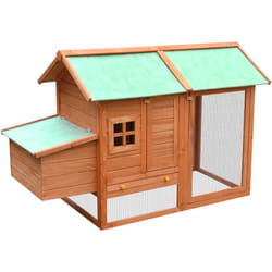 Gabbia per Polli in Legno Massello di Pino e Abete 170x81x110cm vidaXL 6021