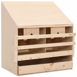 Casetta Cova per Galline 2 Scomparti 63x40x65 cm Legno di Pinocod mxl 114083 - Vista aggiuntiva 2