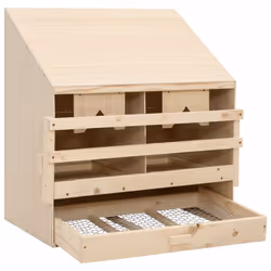 Casetta Cova per Galline 2 Scomparti 63x40x65 cm Legno di Pinocod mxl 114083 - Vista aggiuntiva 3