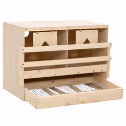 Casetta Cova per Galline 2 Scomparti 63x40x45cm Legno di Pinocod mxl 73414 - Vista aggiuntiva 3