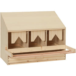 Casetta Cova per Galline 3 Scomparti 72x33x54 cm Legno di Pino Vidaxl 6472