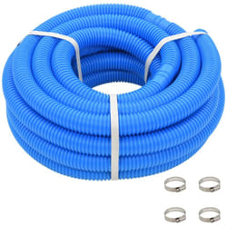 Tubo Flessibile per Piscina con Morsetti 38 mm Blu vari dimensioni dimensioni : 12 m