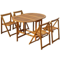 Vidaxl - Set da Pranzo da Giardino 5 pz Pieghevole in Massello di Acacia
