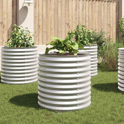 Vidaxl - Letto Rialzato Giardino 80x80x81 cm in Acciaio Zincato Argento
