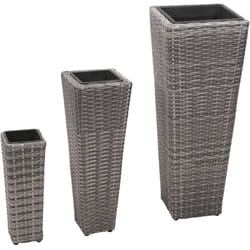 Vidaxl - Letti Rialzati da Giardino Set 3 pz in Polyrattan vari colori colore : grigio