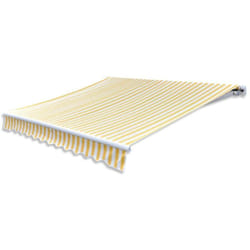 Vidaxl - Tenda da Sole Pieghevole Manuale 300 cm Gialla/Bianca