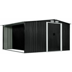 Vidaxl - Capanno con Porte Scorrevoli Antracite 329,5x312x178cm Acciaio