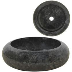 Lavabo, Lavandino 40x12 cm in Marmo Nero Vidaxl 8512