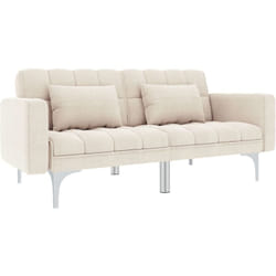 vidaXL Divano Letto Crema in Tessuto