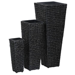 Vidaxl - Letti Rialzati da Giardino 3 pz in Giacinto Intrecciato Nero 2883