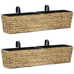 Vidaxl - Fioriere da Giardino 2 pz in Giacinto Intrecciato 1004