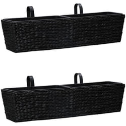 Vidaxl - Fioriere da Giardino 2 pz in Giacinto Intrecciato Nero 1661