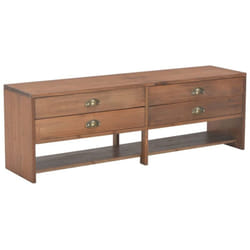 vidaXL Mobile TV con 4 Cassetti 120x30x40cm in Legno Massello di Abete