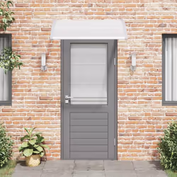 vidaXL Pensilina per Porta Grigia 120x100 cm in PC - Vista aggiuntiva 3
