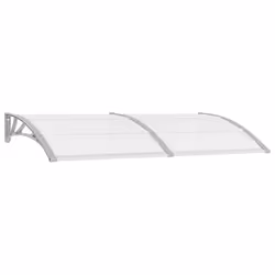 vidaXL Pensilina per Porta Grigia 200x100 cm in PC - Vista aggiuntiva 2
