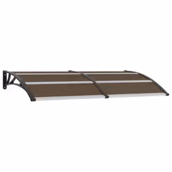 vidaXL Pensilina per Porta Nera 200x100 cm in PC - Vista aggiuntiva 2