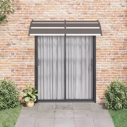 vidaXL Pensilina per Porta Nera 200x100 cm in PC - Vista aggiuntiva 3