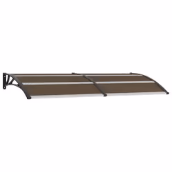 vidaXL Pensilina per Porta Nera 240x100 cm in PC - Vista aggiuntiva 2